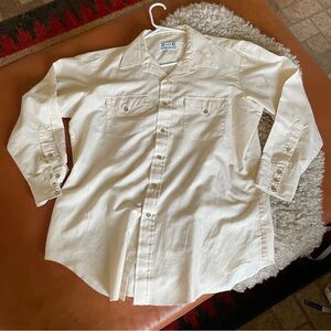 Vintage H Bar C Jaquared Eagle Cream Men’s Pearlsnap shirt